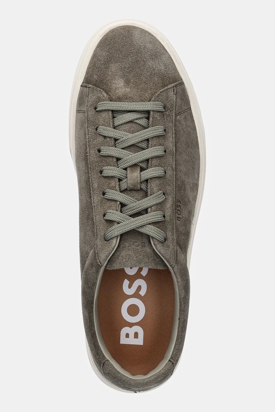 Замшеві кросівки BOSS Kieran зелений 50541868.342