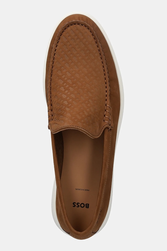 Мокасины из нубука BOSS Sienne коричневый 50541738.212