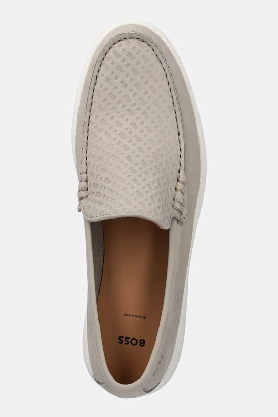 Nubukové mokasíny BOSS Sienne béžová 50541738.269