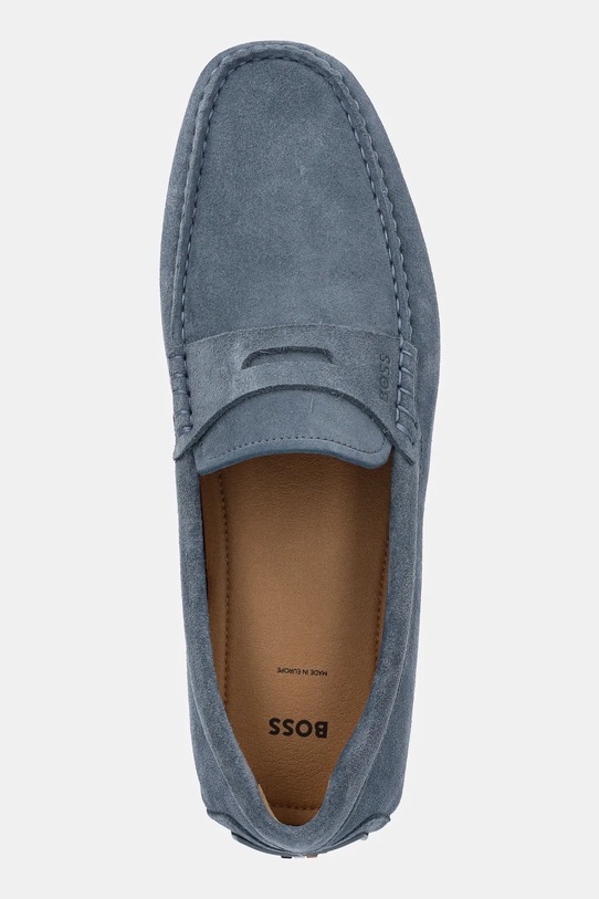 BOSS mokasyny zamszowe Noel niebieski 50541750.460