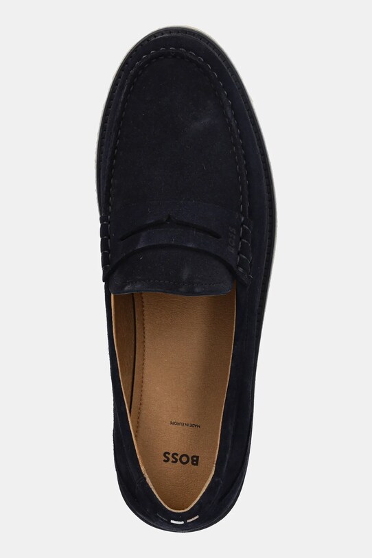 Semišové mokasíny BOSS Kope tmavomodrá 50541772.401
