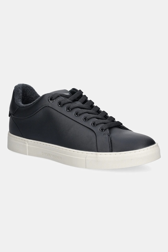 Emporio Armani sneakersy skórzane niska granatowy X4X598.XF662.00285
