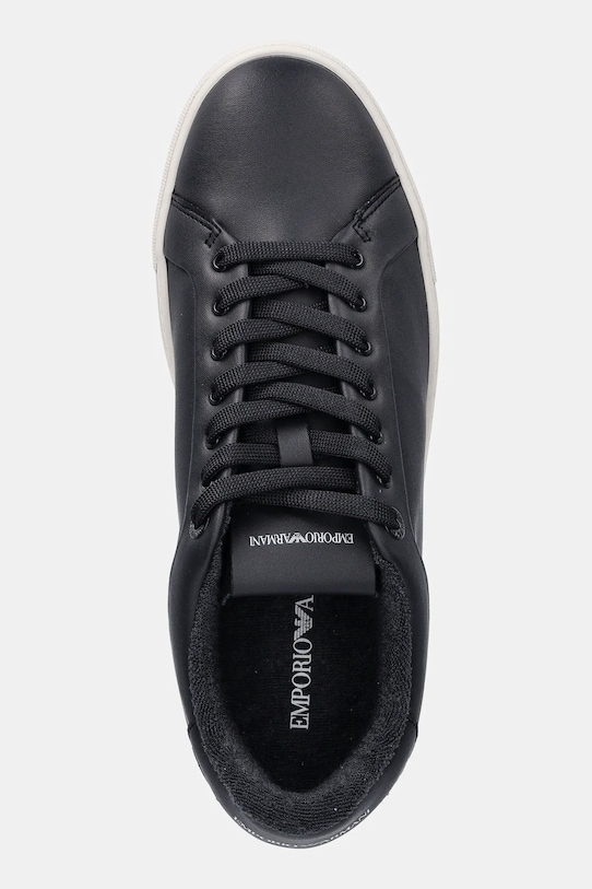 Emporio Armani sneakersy skórzane granatowy X4X598.XF662.00285