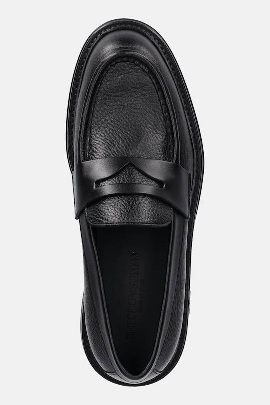 Шкіряні мокасини Emporio Armani чорний X4A190.XR207.K001