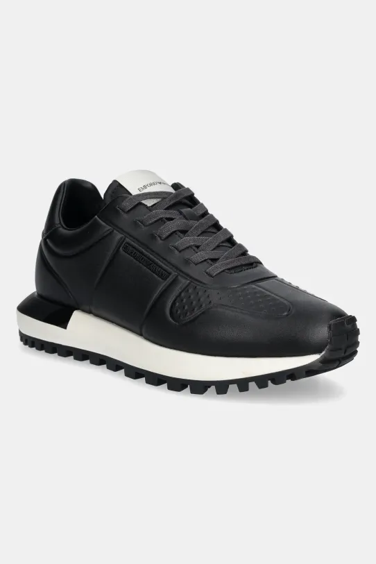 Emporio Armani sneakers din piele mic de statură negru X4X684.XR323.00002