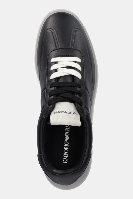 Emporio Armani bőr sportcipő fekete X4X694.XF846.00002