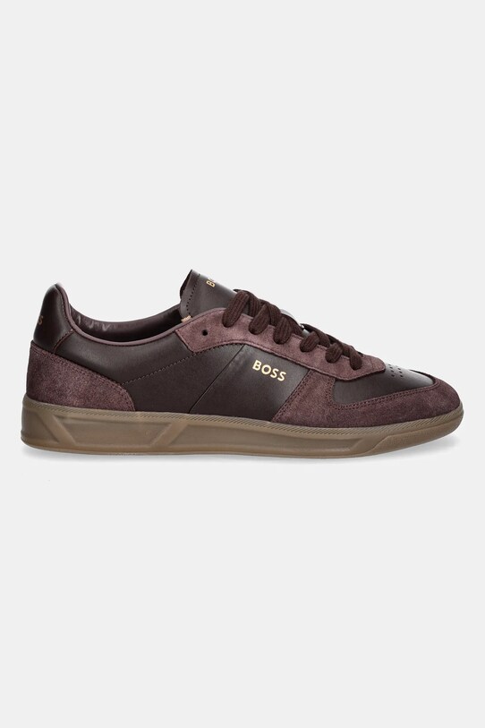 BOSS sneakers din piele Brandon 50522850601 burgundia SS25