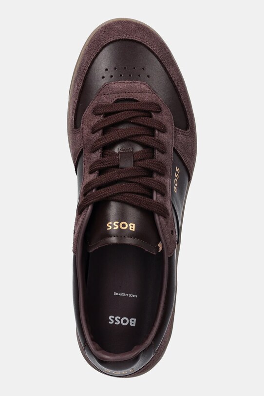BOSS sneakers din piele Brandon burgundia 50522850601