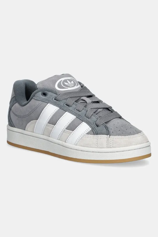 Велурени маратонки adidas Originals Campus 00S Beta гладка кожа сив JR2463