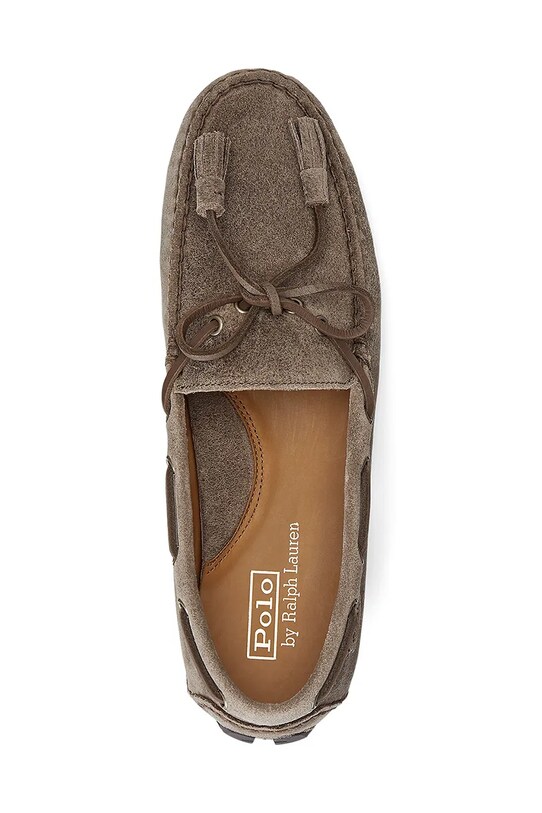 Polo Ralph Lauren mocasini din piele întoarsă Anders Tie maro 803916580001.200