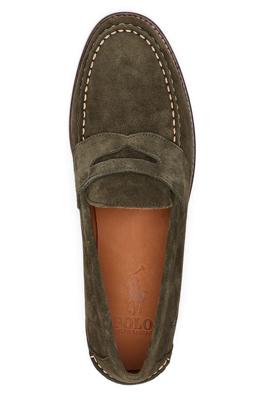 Semišové mokasíny Polo Ralph Lauren Alston Penny zelená 803961416001.301