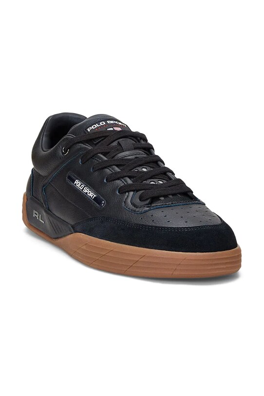Δερμάτινα αθλητικά παπούτσια Polo Ralph Lauren Ps 150 809961160002.001 μαύρο SS25