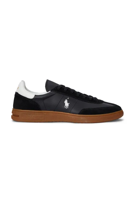 Кожаные кроссовки Polo Ralph Lauren Bedford Pp замш чёрный 809961181002.001