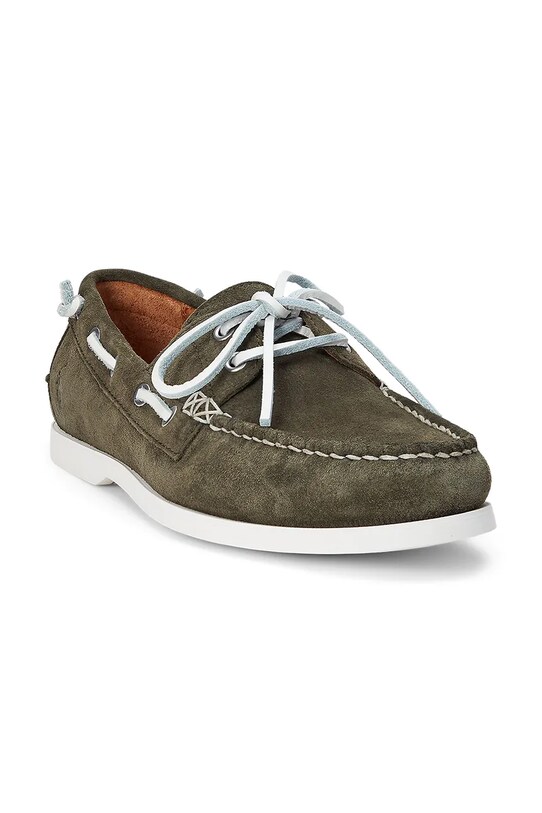 Polo Ralph Lauren mokasyny zamszowe Merton Boat 803961291002.301 zielony SS25