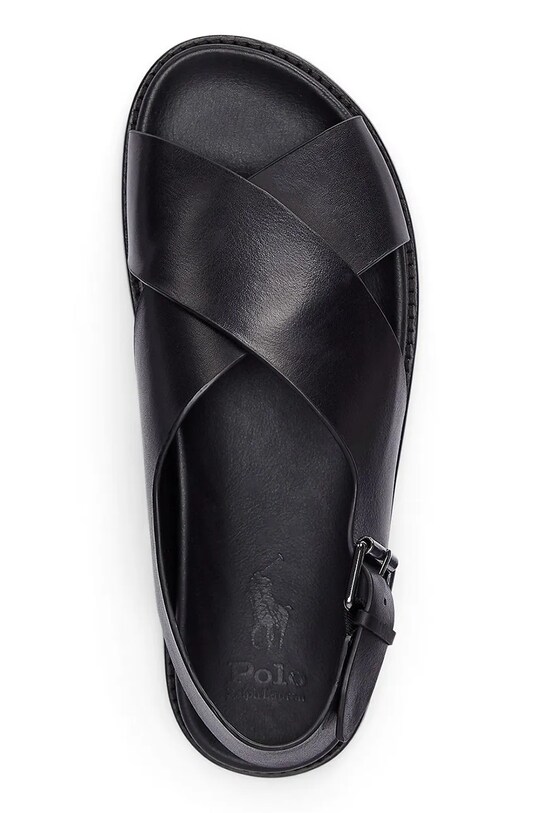 Δερμάτινα σανδάλια Polo Ralph Lauren Zane μαύρο 803961444002.001