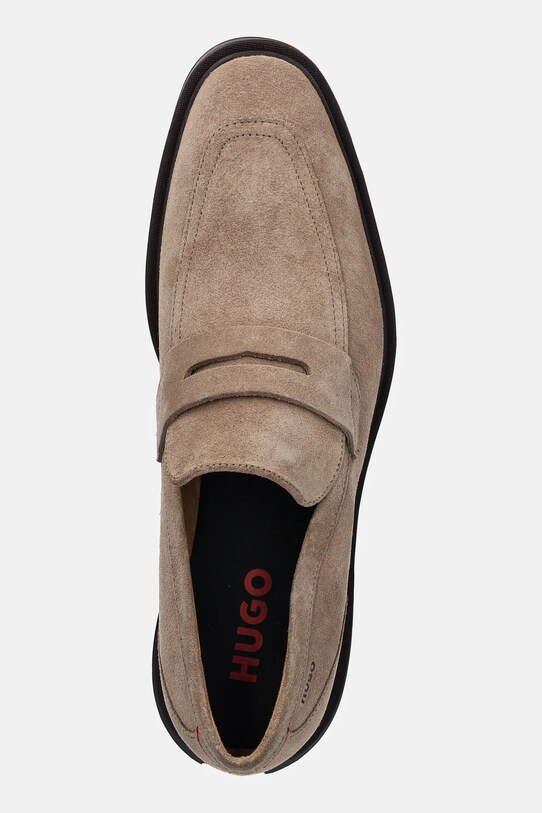 HUGO mocasini din piele intoarsa Gryff maro 50541762.064