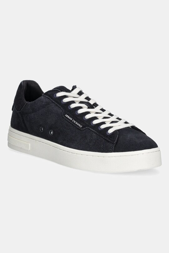 Topánky Armani Exchange semišová koža tmavomodrá XUX253.XV868.01826