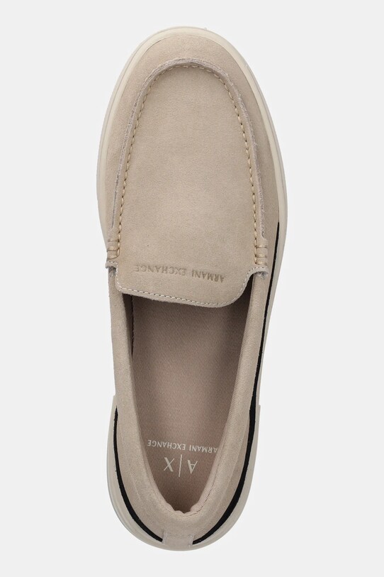 Шкіряні мокасини Armani Exchange бежевий XUY011.XV868.U644