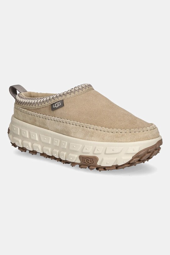 Замшевые шлепанцы UGG Venture Daze Planet friendly бежевый 1154530.MDSD