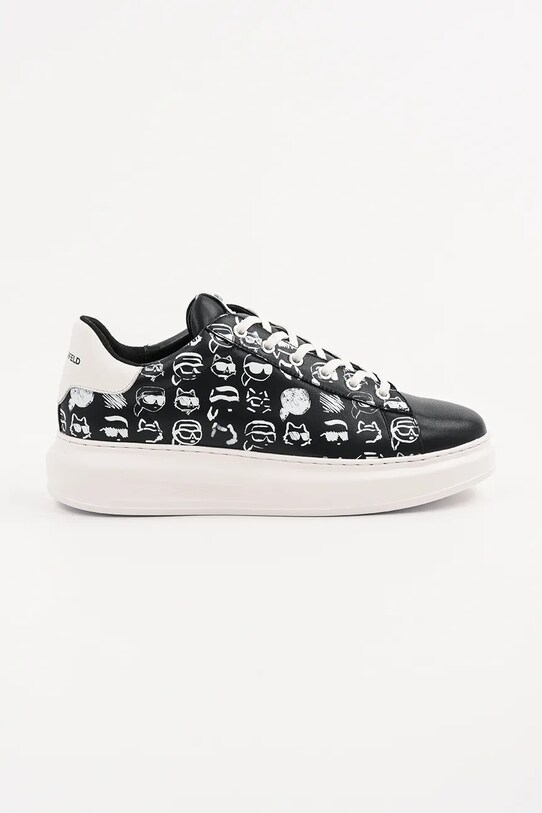Кожаные кроссовки Karl Lagerfeld KAPRI MENS низкая чёрный KL52512T.001