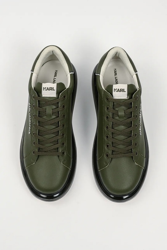 Karl Lagerfeld sneakersy skórzane KAPRI zielony KL52627.2KK