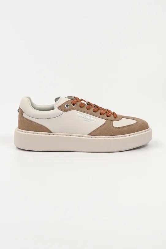 Karl Lagerfeld sneakers in pelle MAXI KUP RSG pelle fiore beige KL52235.3T8