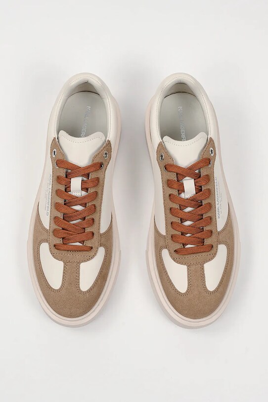 Karl Lagerfeld bőr sportcipő MAXI KUP RSG bézs KL52235.3T8