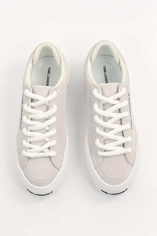 Karl Lagerfeld tenisówki zamszowe SKATE LO LACE szary KL50722.5LL