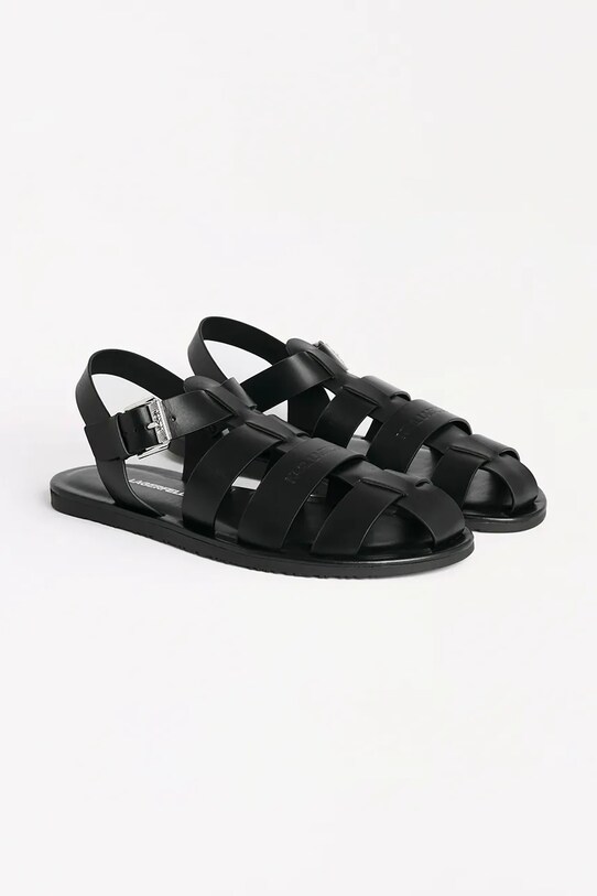 Шкіряні сандалі Karl Lagerfeld KASTOR III KL70223.000 чорний SS25