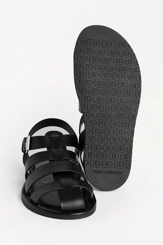 Шкіряні сандалі Karl Lagerfeld KASTOR III KL70223.000 чорний