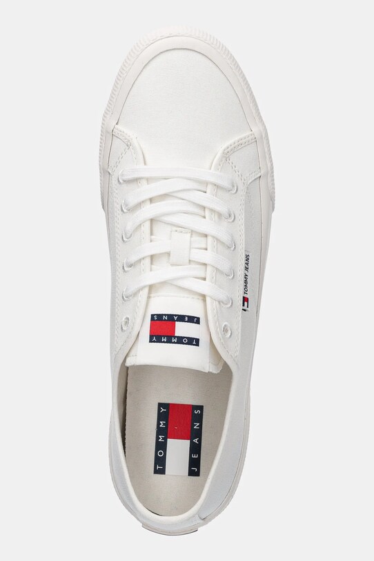 Πάνινα παπούτσια Tommy Jeans LACE UP CANVAS COLOR λευκό EM0EM01543