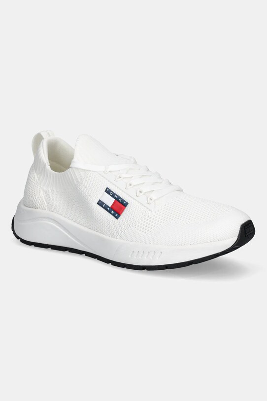 Tommy Jeans sneakers RUNNER KNTITTED Planet friendly alb EM0EM01555