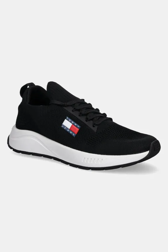 Кросівки Tommy Jeans RUNNER KNTITTED Planet friendly чорний EM0EM01555