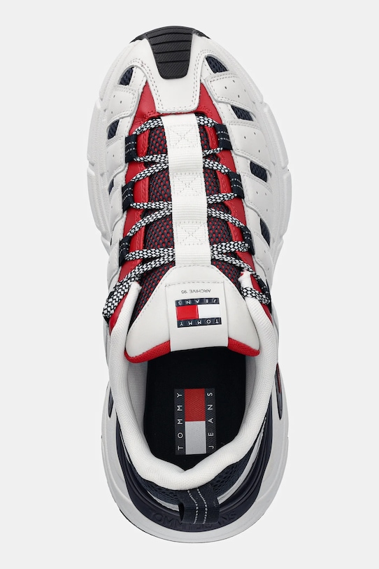 Kožené sneakers boty Tommy Jeans ARCHIVE 95 bílá EM0EM01584