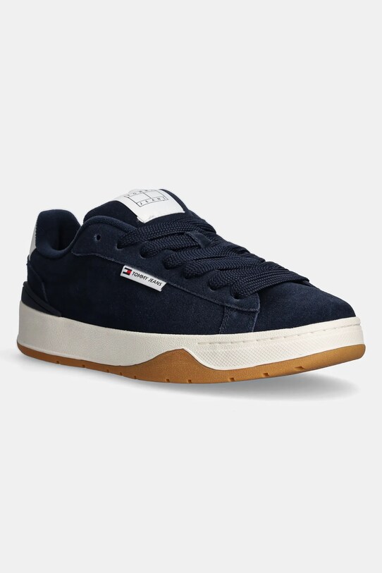 Tommy Jeans sneakers din piele intoarsă SKATER SNEAKER mic de statură bleumarin EM0EM01607