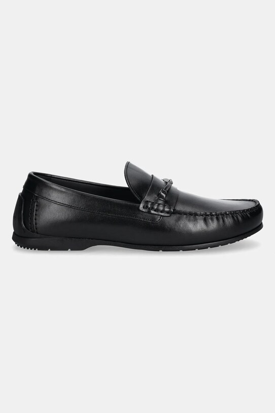 Calvin Klein mokasyny skórzane DRIVER W/ NY BIT LTH HM0HM01701 czarny SS25