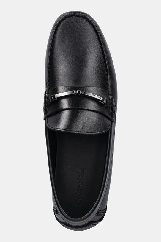 Кожаные мокасины Calvin Klein DRIVER W/ NY BIT LTH чёрный HM0HM01701