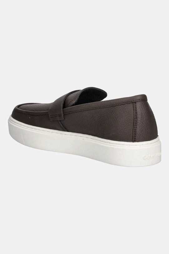 Obuwie Calvin Klein mokasyny skórzane MOCCASIN LTH UNLINED HM0HM01813 brązowy