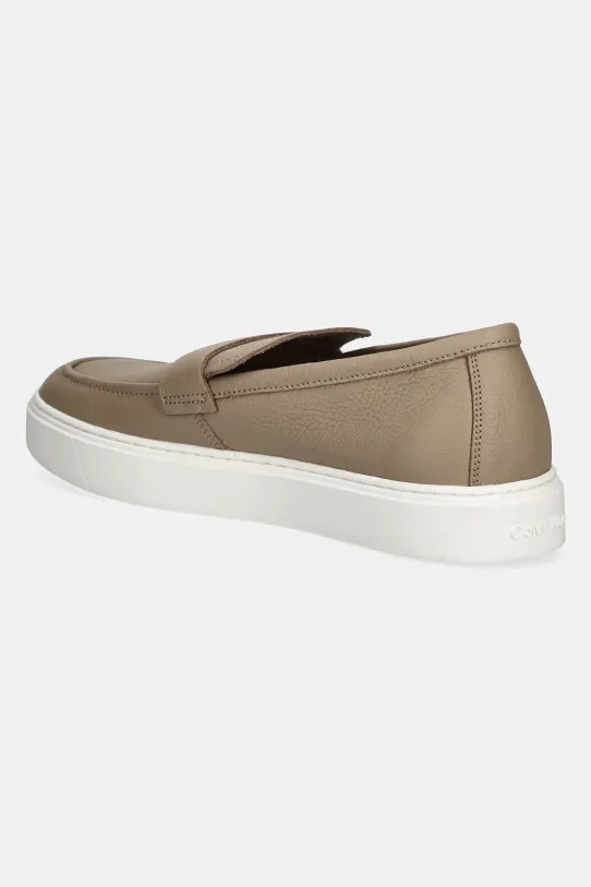 Încălțăminte Calvin Klein mocasini de piele MOCCASIN LTH UNLINED HM0HM01813 maro