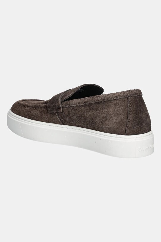 Obuwie Calvin Klein mokasyny zamszowe MOCCASIN SUE UNLINED HM0HM01819 brązowy