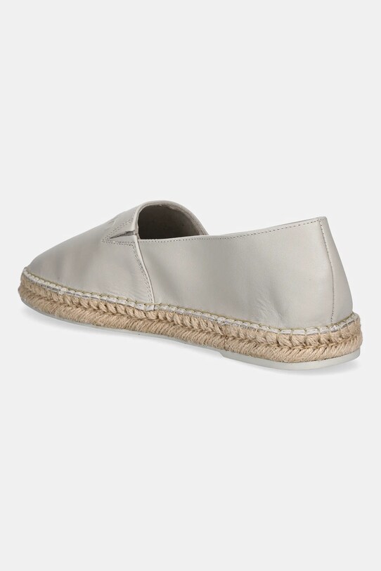 Boty Kožené espadrilky Calvin Klein ESPADRILLE LTH HM0HM01882 šedá