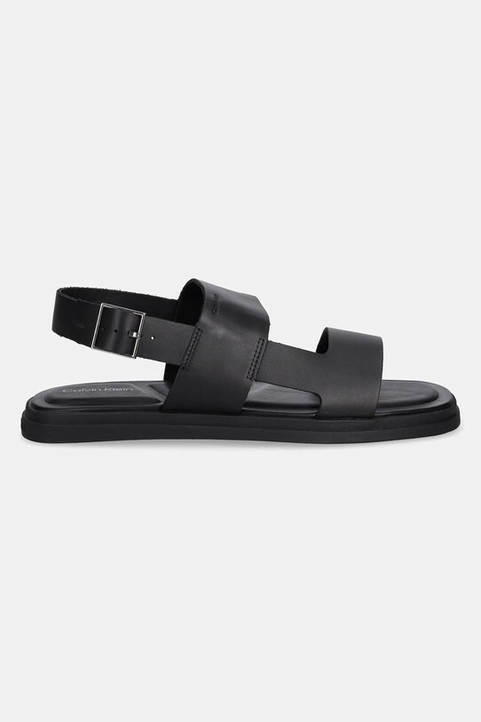 Kožené sandále Calvin Klein BACK STRAP W/ BUCKLE HM0HM01736 čierna SS25