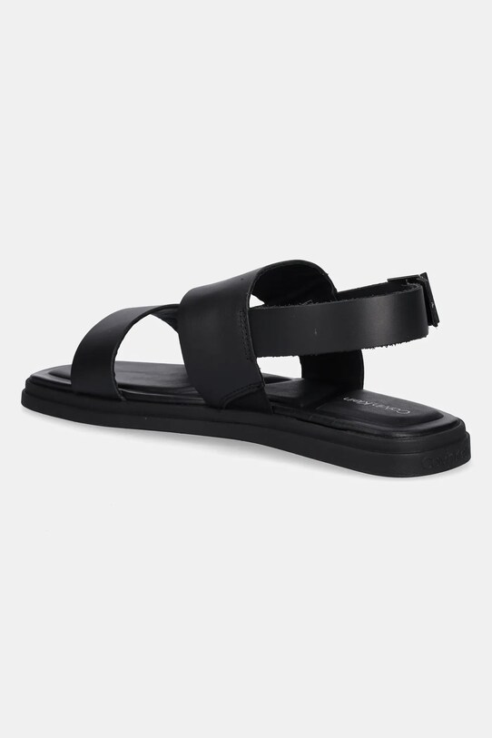 Obuv Kožené sandále Calvin Klein BACK STRAP W/ BUCKLE HM0HM01736 čierna