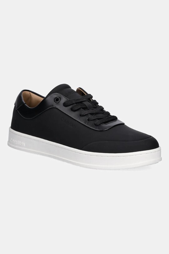 Δερμάτινα αθλητικά παπούτσια Calvin Klein LOW TOP LACE UP OXFORD RUBB LTH μικρό μαύρο HM0HM01708