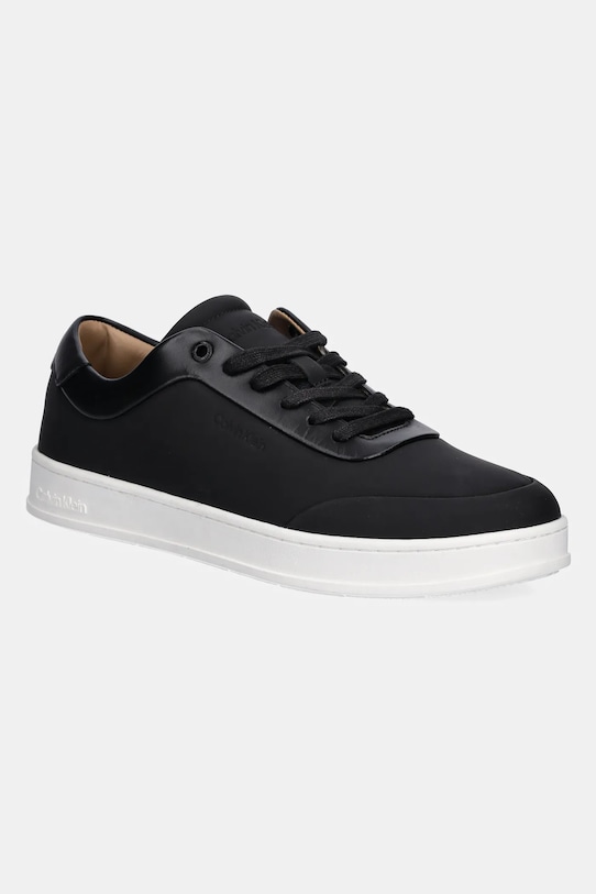 Calvin Klein sneakersy skórzane LOW TOP LACE UP OXFORD RUBB LTH niska czarny HM0HM01708