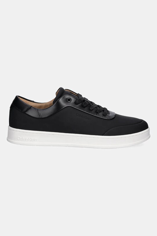 Δερμάτινα αθλητικά παπούτσια Calvin Klein LOW TOP LACE UP OXFORD RUBB LTH HM0HM01708 μαύρο SS25
