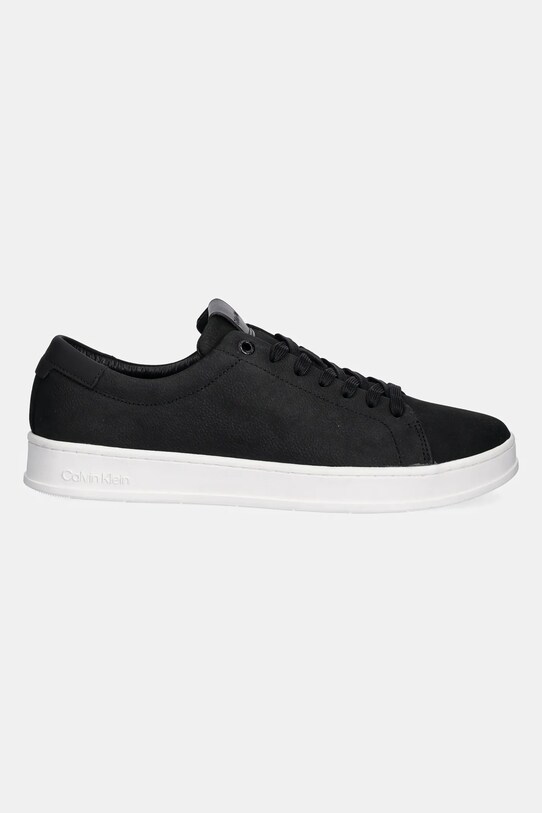 Kožne tenisice Calvin Klein LOW TOP LACE UP NU HM0HM01758 crna SS25