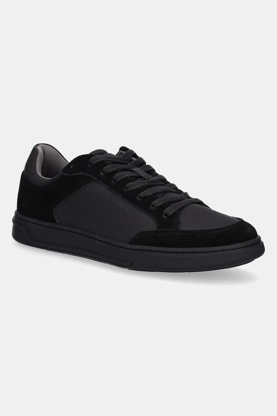 Tenisky Calvin Klein LOW TOP LACE UP REPREVE MIX semišová koža čierna HM0HM01802