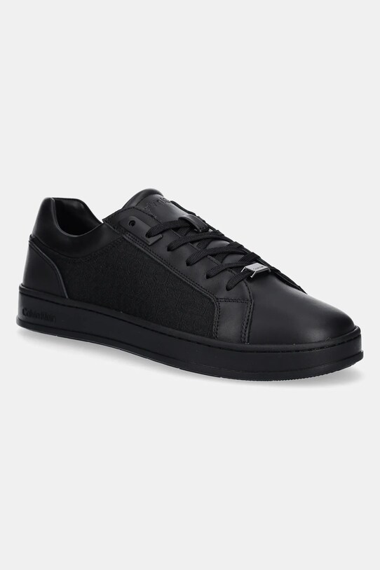 Calvin Klein sneakersy LOW TOP LACE UP EYELET JAQ MONO tekstylny czarny HM0HM01815