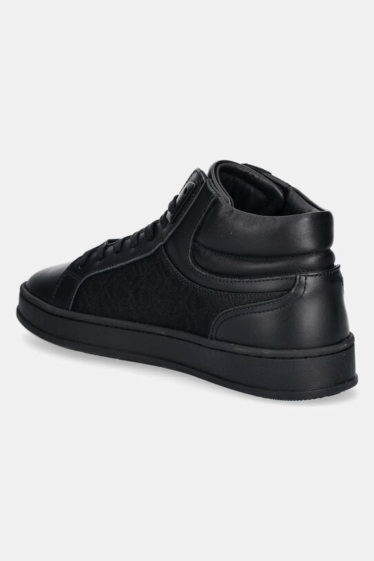 Boty Sneakers boty Calvin Klein HIGH TOP LACE UP EYELET JAQ MONO HM0HM01816 černá